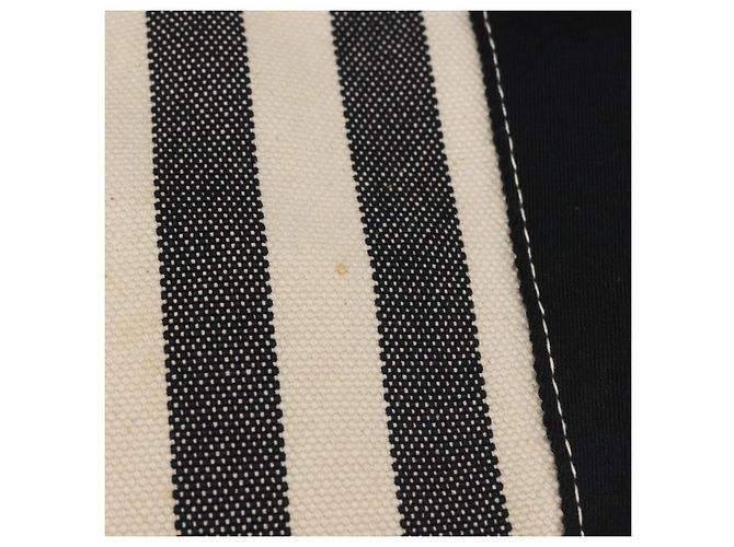 Hermès HERMES Cannes PM Borsa a Mano Tela Bianca Nera Auth hk3009 Nero Bianco - vista 3