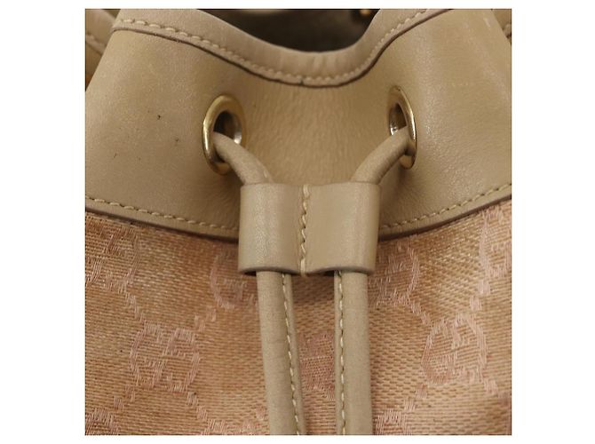 Borsa a Spalla GG Canvas Gucci Rosa Oro 001 86 0533 Auth 144220 D'oro - vista 10