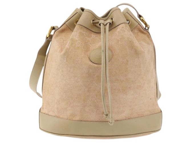 Borsa a Spalla GG Canvas Gucci Rosa Oro 001 86 0533 Auth 144220 D'oro - vista 13