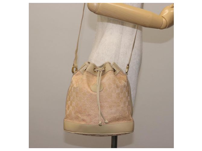 Borsa a Spalla GG Canvas Gucci Rosa Oro 001 86 0533 Auth 144220 D'oro - vista 23