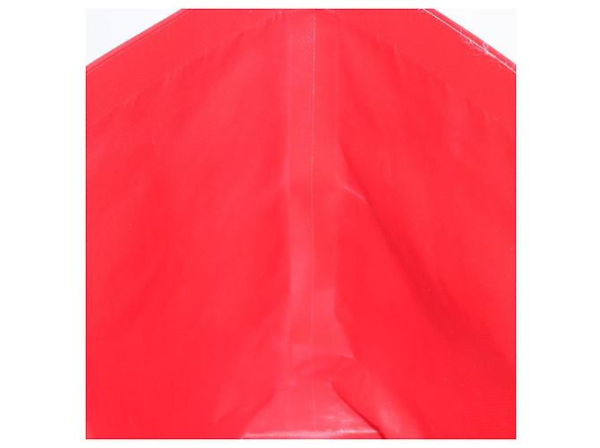 CHANEL Bolsa Tote Impermeable de Vinilo Roja CC Auth mr1520 - vista 16