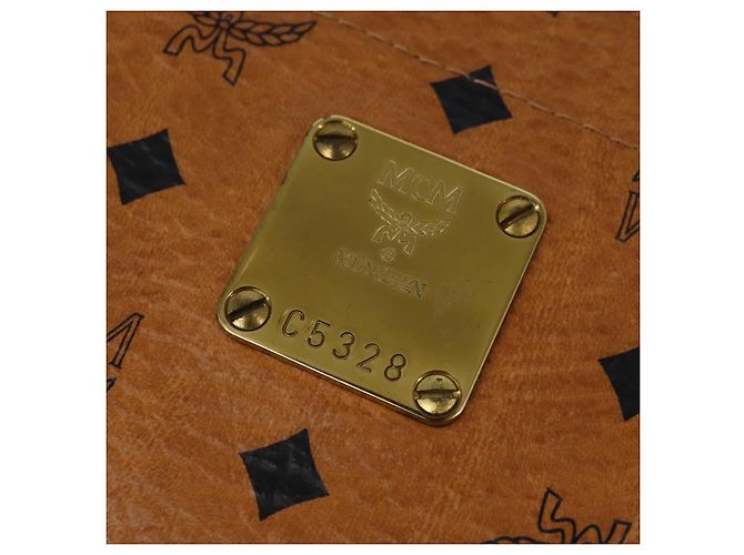 Borsa tote MCM Logogram Vicetos in pelle PVC marrone e oro Auth gh881 D'oro - vista 12
