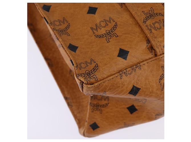 Borsa tote MCM Logogram Vicetos in pelle PVC marrone e oro Auth gh881 D'oro - vista 15