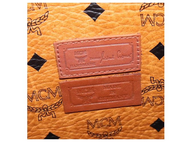 Borsa tote MCM Logogram Vicetos in pelle PVC marrone e oro Auth gh881 D'oro - vista 17