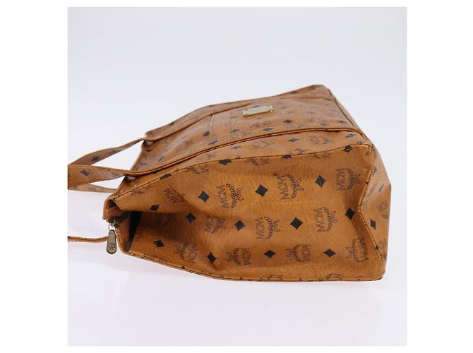 Borsa tote MCM Logogram Vicetos in pelle PVC marrone e oro Auth gh881 D'oro - vista 3