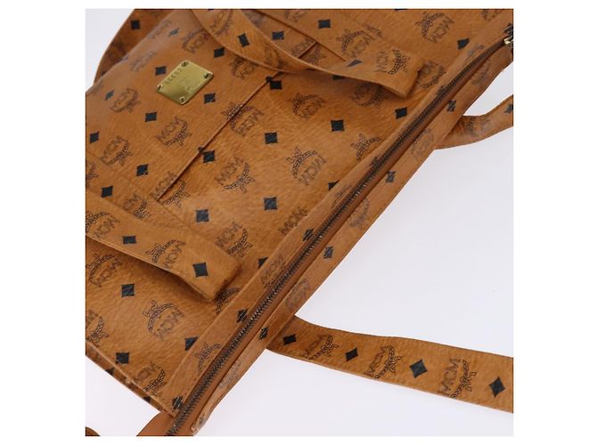 Borsa tote MCM Logogram Vicetos in pelle PVC marrone e oro Auth gh881 D'oro - vista 6