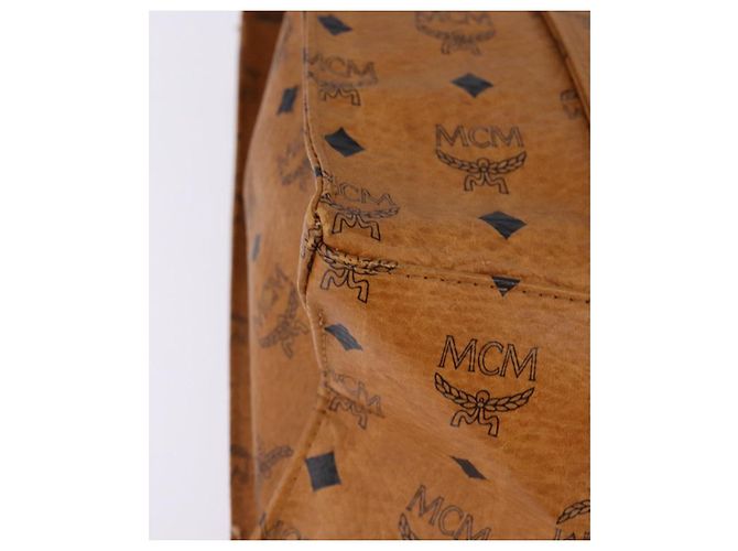 Borsa tote MCM Logogram Vicetos in pelle PVC marrone e oro Auth gh881 D'oro - vista 9