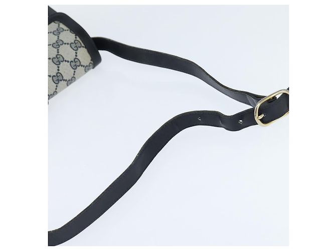 Gucci Borsa a Spalla GG Supreme PVC Blu Navy Oro Auth 150027 D'oro - vista 7