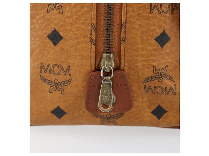 Borsa Boston MCM Logogram Vicetos in pelle PVC 2 in 1 marrone oro Auth gh1077 D'oro - vista 18