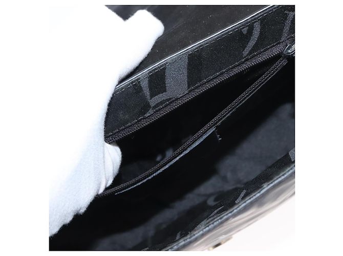 Borsa a Spalla Vala in Pelle Nera e Argento di Salvatore Ferragamo Auth gh1115 Nero - vista 21