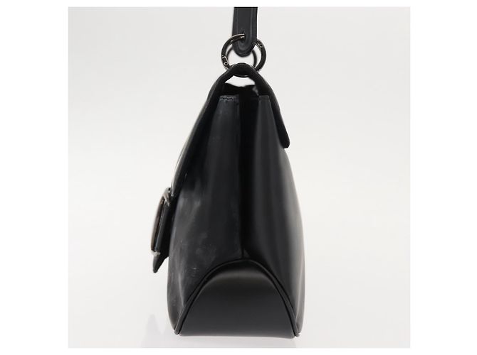 Borsa a Spalla Vala in Pelle Nera e Argento di Salvatore Ferragamo Auth gh1115 Nero - vista 4