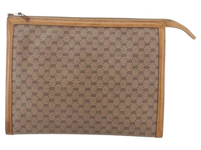GUCCI Clutch Micro GG Supreme PVC Beige 17 039 1995 Auth 146941 - vista 2
