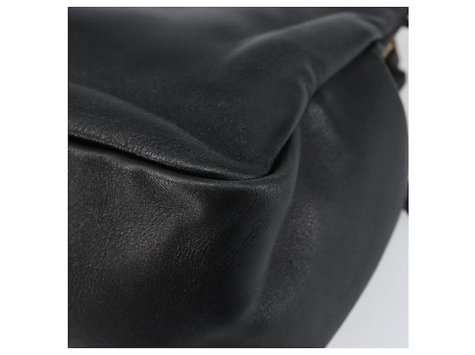 Borsa a Mano in Pelle Gucci Bamboo Nera Oro 000 1014 0575 Auth 149974 Nero D'oro - vista 12