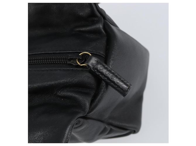 Borsa a Mano in Pelle Gucci Bamboo Nera Oro 000 1014 0575 Auth 149974 Nero D'oro - vista 14