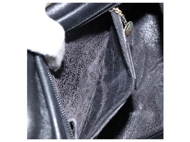 Borsa a Mano in Pelle Gucci Bamboo Nera Oro 000 1014 0575 Auth 149974 Nero D'oro - vista 19