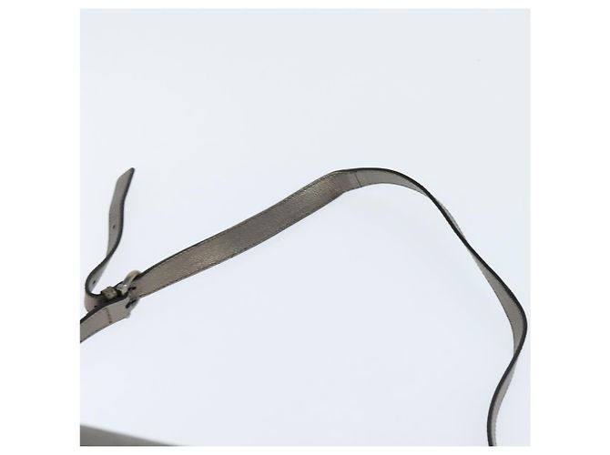 Borsa a mano in pelle Gancini Salvatore Ferragamo 2 in 1 Argento Auth bs30477 - vista 10