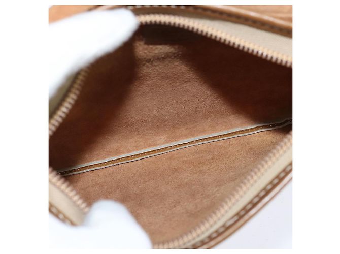 LOEWE Borsa a Spalla Anagram Pelle Beige Oro Auth BA7341 D'oro - vista 12