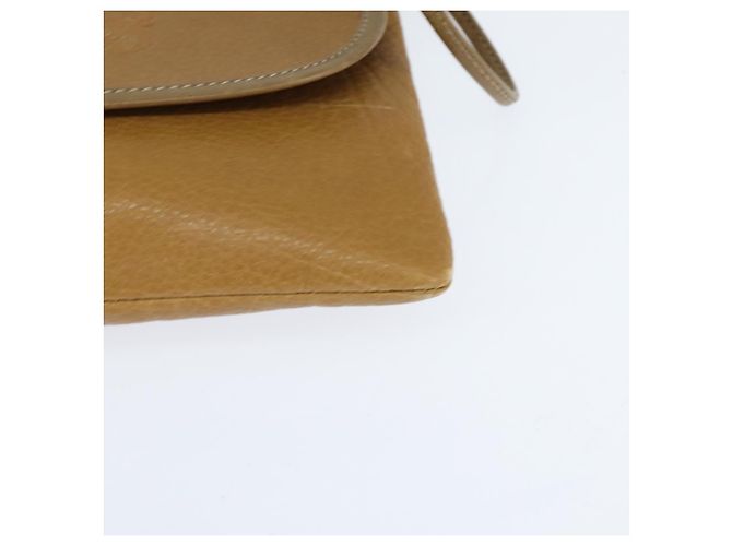 LOEWE Borsa a Spalla Anagram Pelle Beige Oro Auth BA7341 D'oro - vista 14