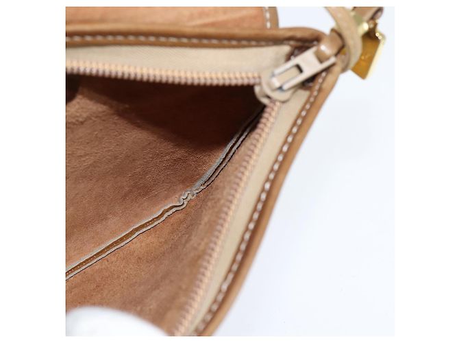 LOEWE Borsa a Spalla Anagram Pelle Beige Oro Auth BA7341 D'oro - vista 17
