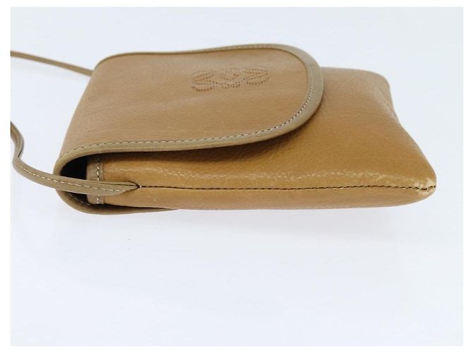LOEWE Borsa a Spalla Anagram Pelle Beige Oro Auth BA7341 D'oro - vista 3