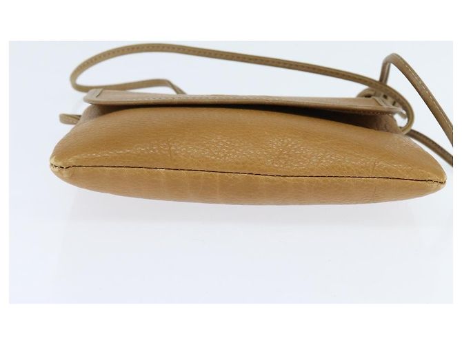 LOEWE Borsa a Spalla Anagram Pelle Beige Oro Auth BA7341 D'oro - vista 5