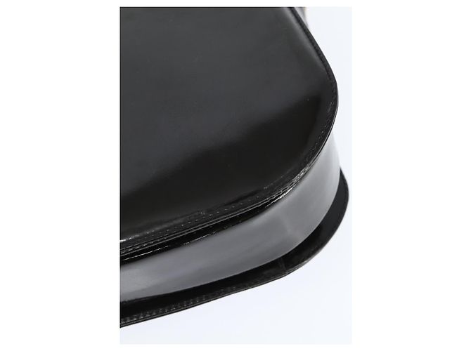 Borsa a Spalla CÉLINE Carrozza Smalto Nero Oro Auth 149158 D'oro - vista 13