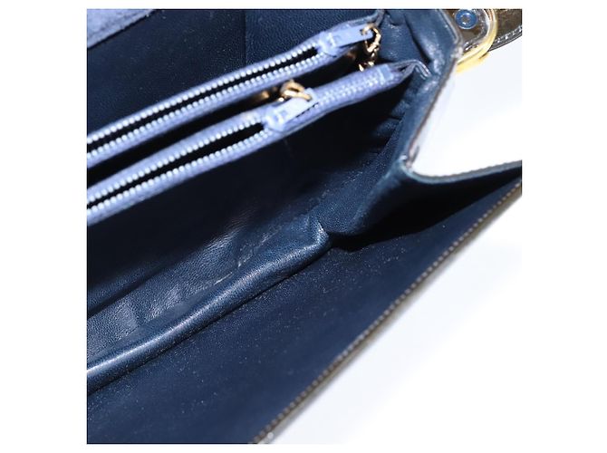 Borsa a Spalla CÉLINE Carrozza Smalto Nero Oro Auth 149158 D'oro - vista 18