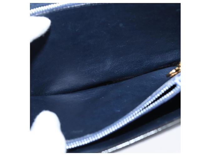 Borsa a Spalla CÉLINE Carrozza Smalto Nero Oro Auth 149158 D'oro - vista 20