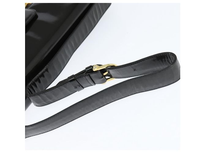Borsa a Spalla CÉLINE Carrozza Smalto Nero Oro Auth 149158 D'oro - vista 7