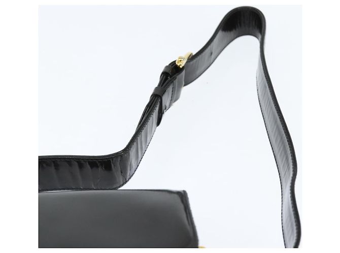 Borsa a Spalla CÉLINE Carrozza Smalto Nero Oro Auth 149158 D'oro - vista 8