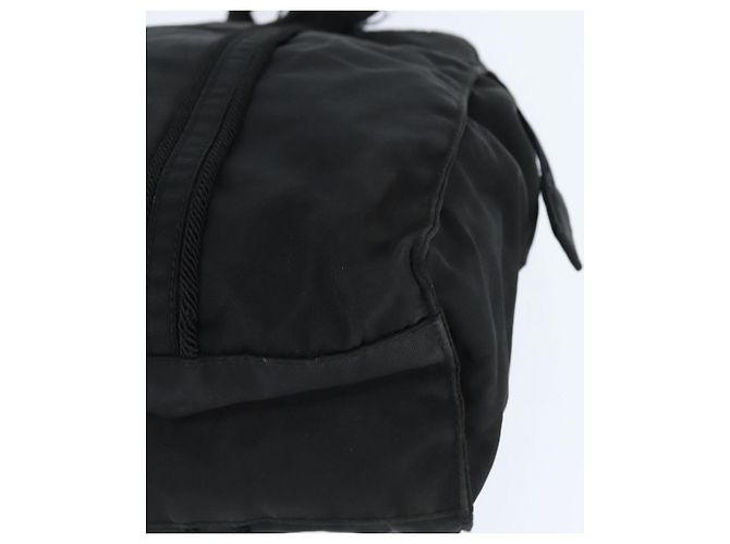 Borsa Tote PRADA Nylon Nero Argento Auth bs30431 - vista 15