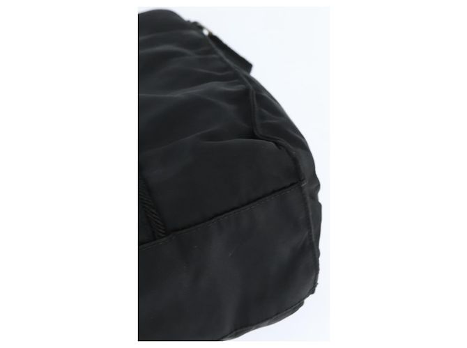 Borsa Tote PRADA Nylon Nero Argento Auth bs30431 - vista 17