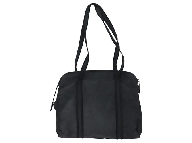 Borsa Tote PRADA Nylon Nero Argento Auth bs30431 - vista 2
