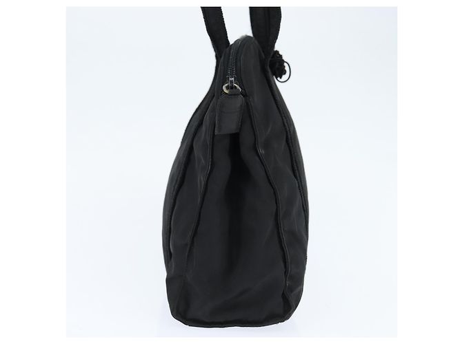 Borsa Tote PRADA Nylon Nero Argento Auth bs30431 - vista 3