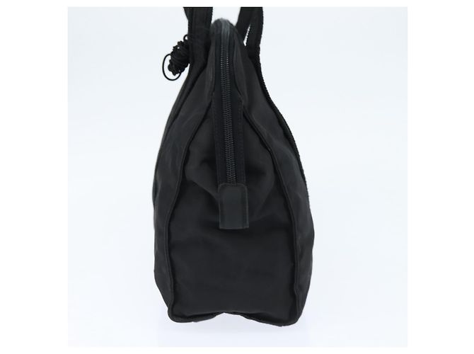 Borsa Tote PRADA Nylon Nero Argento Auth bs30431 - vista 4