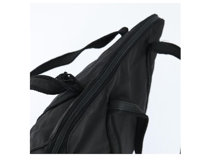 Borsa Tote PRADA Nylon Nero Argento Auth bs30431 - vista 6