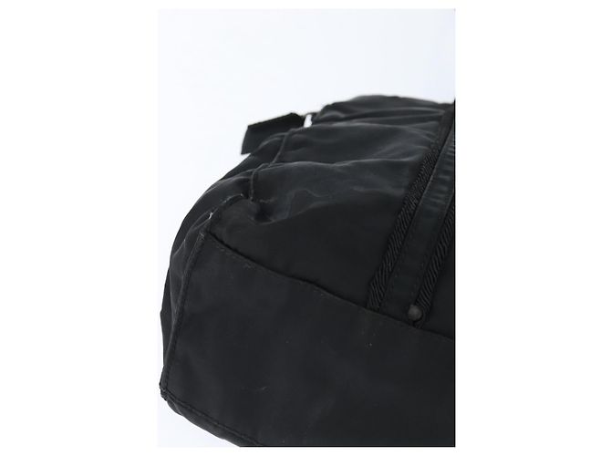 Borsa Tote PRADA Nylon Nero Argento Auth bs30431 - vista 8