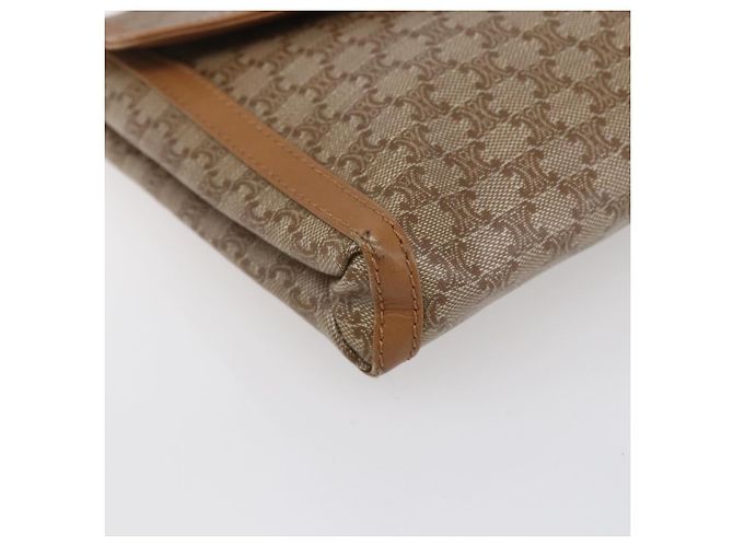 Céline Borsa a Spalla in Tela Macadam CELINE PVC Beige Oro Auth 149041 D'oro - vista 11