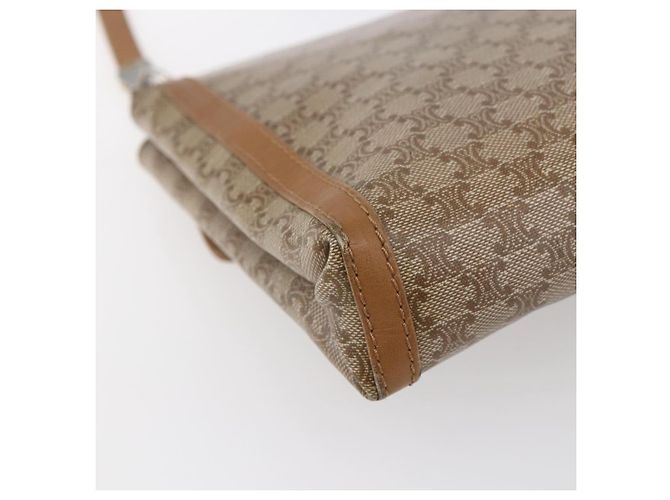 Céline Borsa a Spalla in Tela Macadam CELINE PVC Beige Oro Auth 149041 D'oro - vista 13