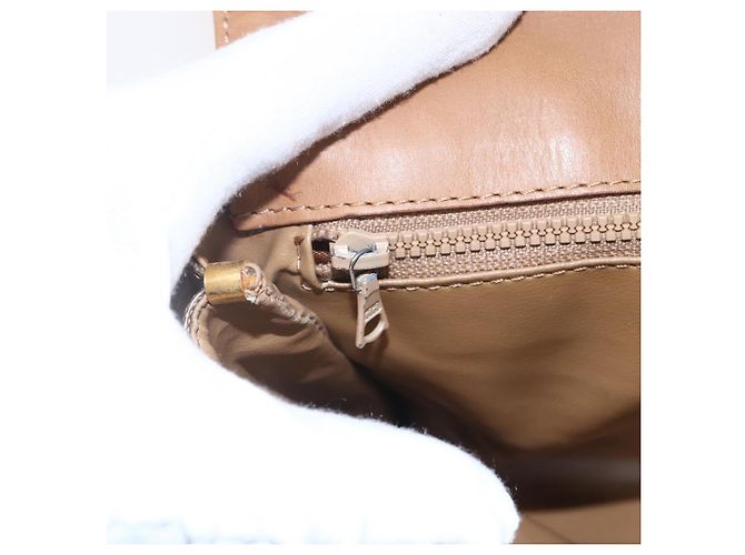 Céline Borsa a Spalla in Tela Macadam CELINE PVC Beige Oro Auth 149041 D'oro - vista 16