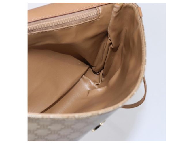 Céline Borsa a Spalla in Tela Macadam CELINE PVC Beige Oro Auth 149041 D'oro - vista 18