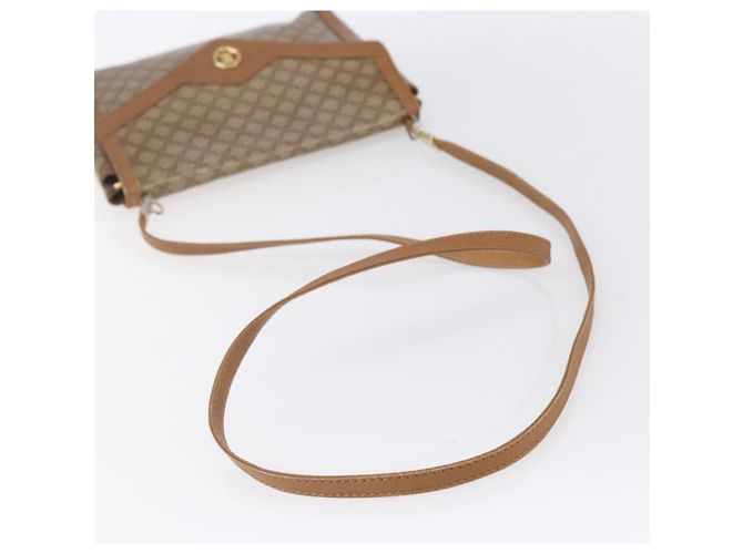 Céline Borsa a Spalla in Tela Macadam CELINE PVC Beige Oro Auth 149041 D'oro - vista 7