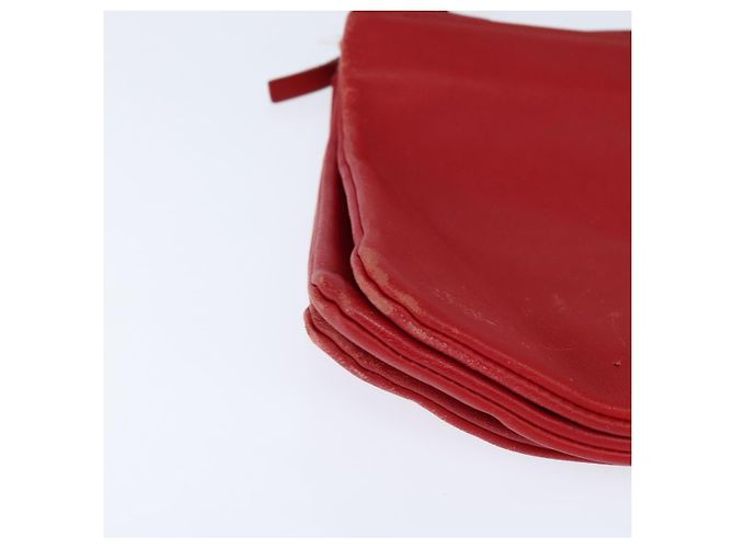 Céline Borsa a Spalla CELINE Trio in Pelle Rossa e Oro Auth fm4933 Rosso D'oro - vista 10
