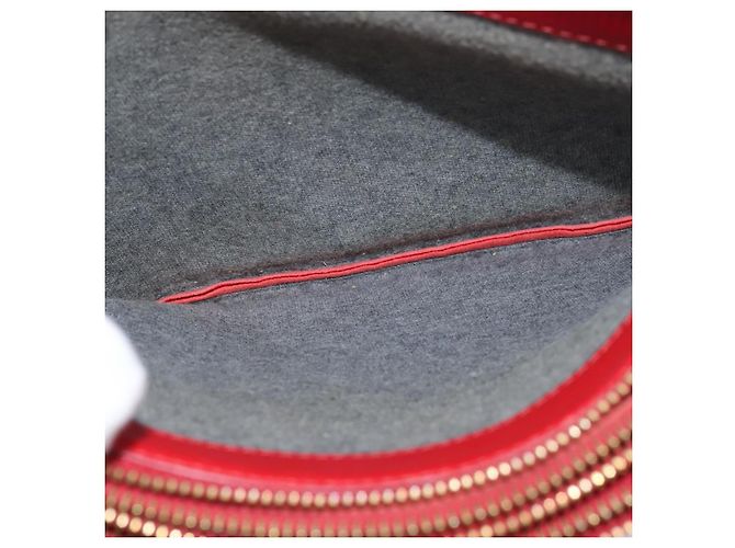 Céline Borsa a Spalla CELINE Trio in Pelle Rossa e Oro Auth fm4933 Rosso D'oro - vista 16