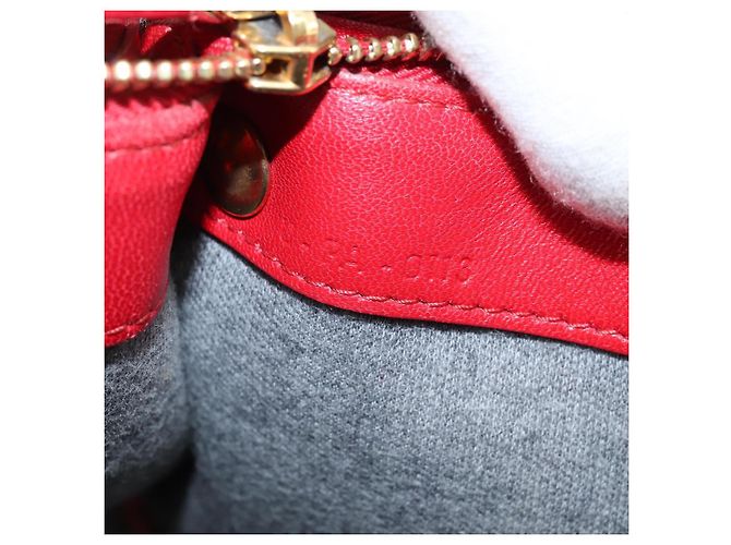 Céline Borsa a Spalla CELINE Trio in Pelle Rossa e Oro Auth fm4933 Rosso D'oro - vista 27