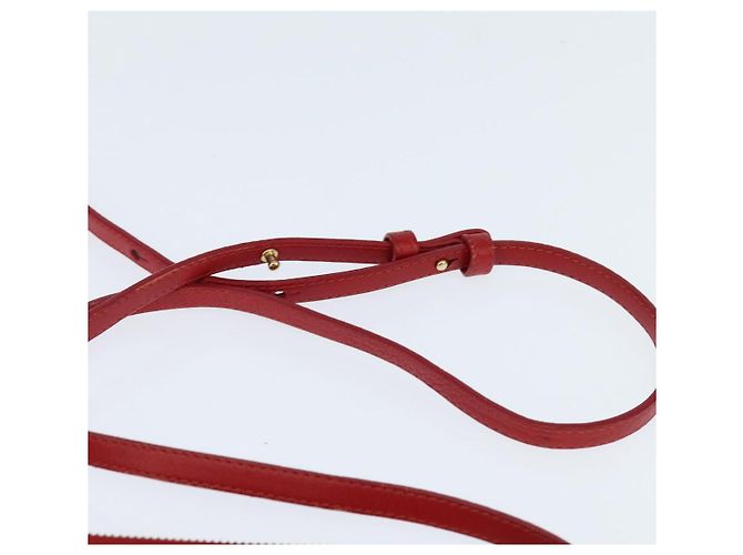 Céline Borsa a Spalla CELINE Trio in Pelle Rossa e Oro Auth fm4933 Rosso D'oro - vista 8