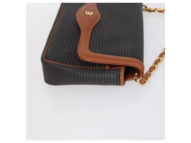 BALLY Borsa a Spalla Pelle Nylon PVC 4Set Nero Marrone Auth bs30281 - vista 11