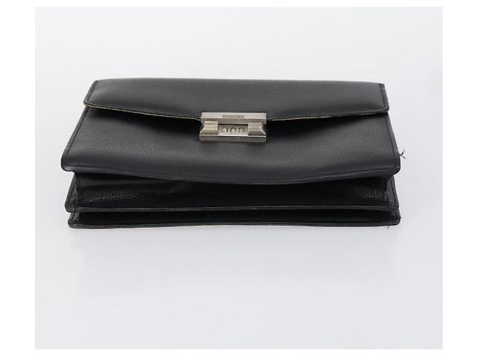 BALLY Borsa a Spalla Pelle Nylon PVC 4Set Nero Marrone Auth bs30281 - vista 20