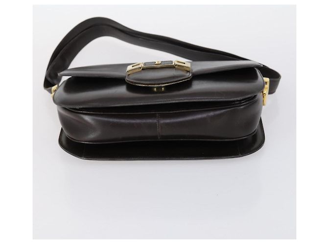BALLY Borsa a Spalla Pelle Nylon PVC 4Set Nero Marrone Auth bs30281 - vista 7