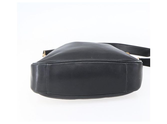 Borsa a Spalla in Pelle Gucci Bamboo 2way Nera Oro 001 3754 1639 Auth 149973 Nero D'oro - vista 11